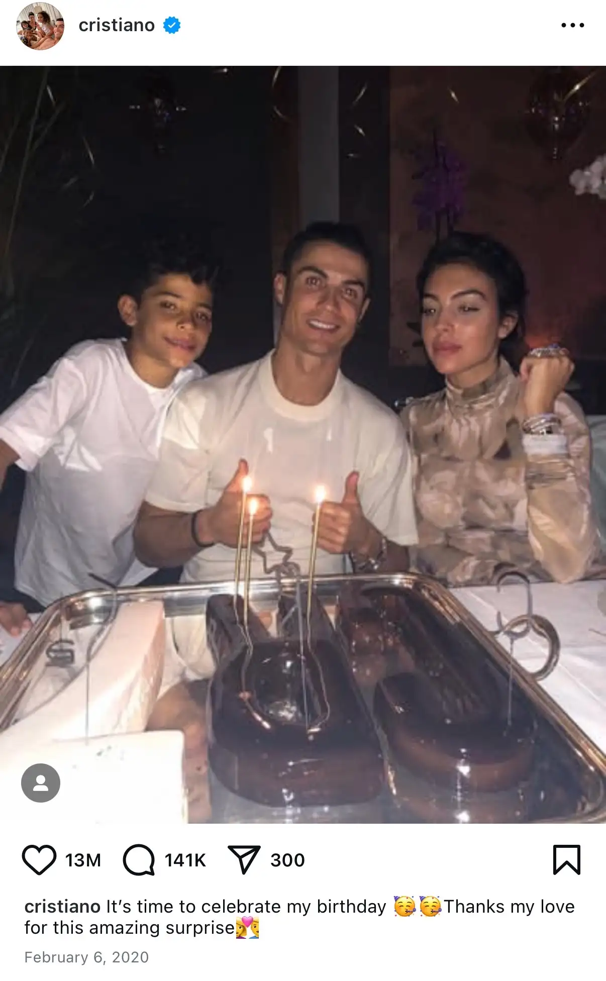 Cristiano Ronaldo is celebrating his birthday