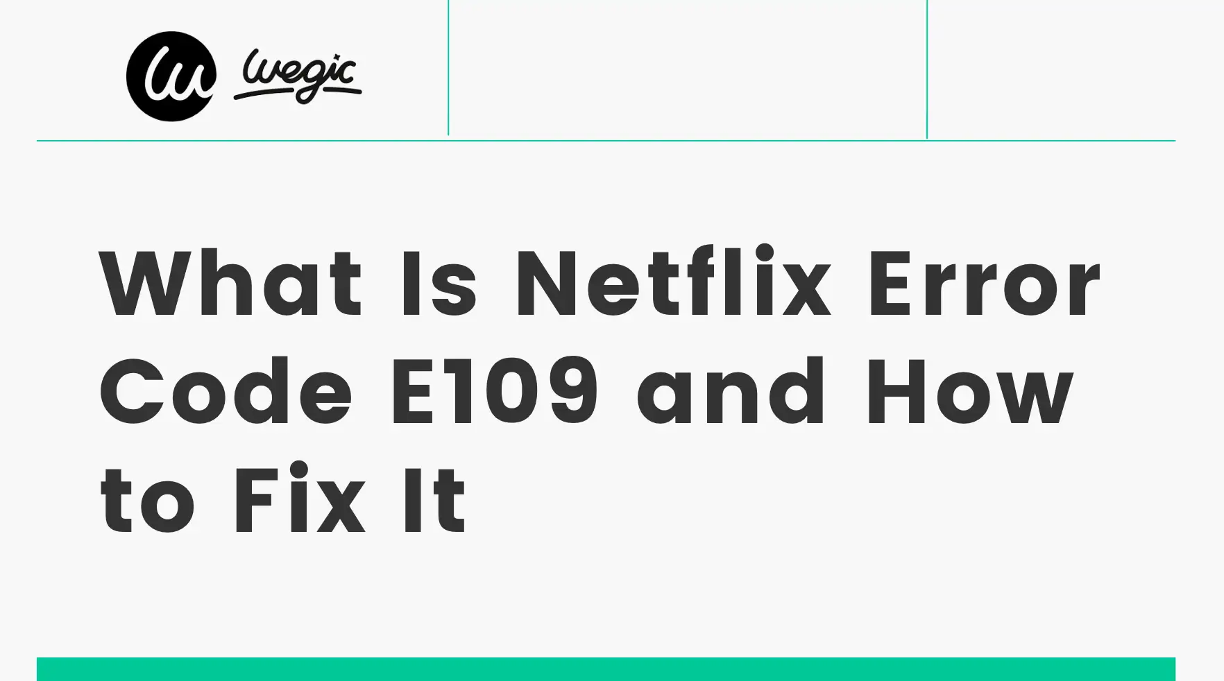 netflix error code E109 fixing guide