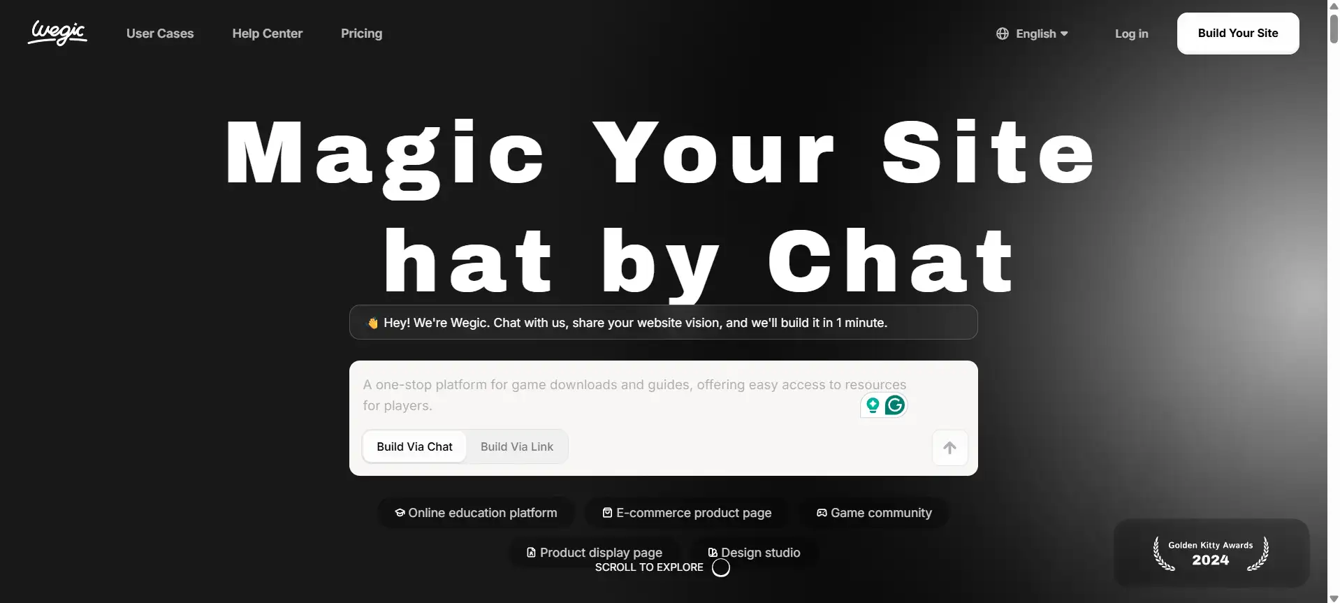 wegic ai website builder