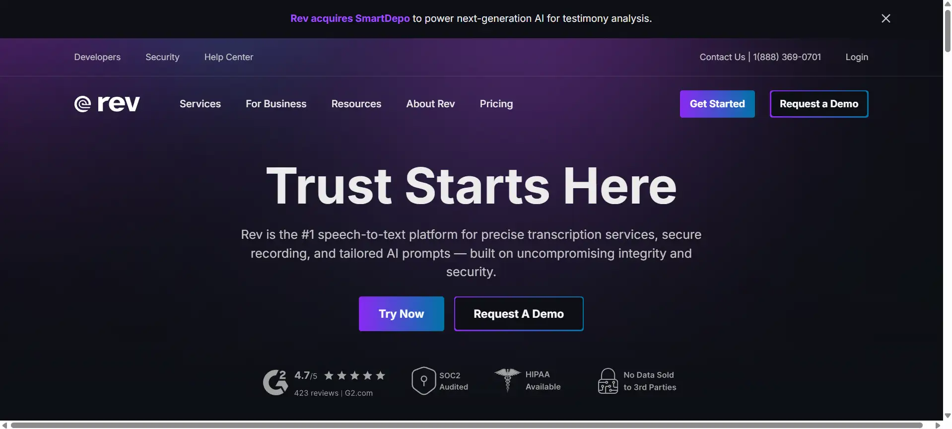 rev homepage