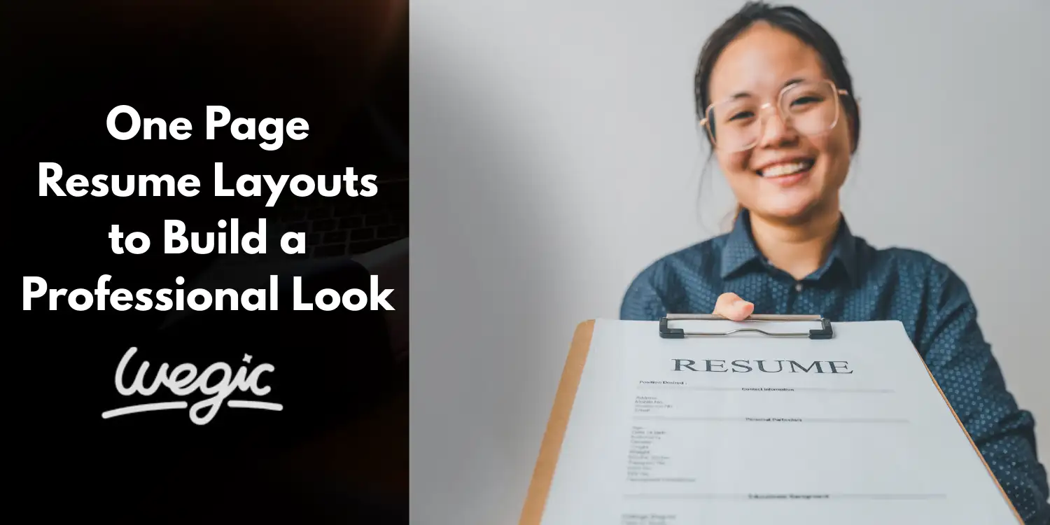 One Page Resume Layouts to Build a Professional Look cover page