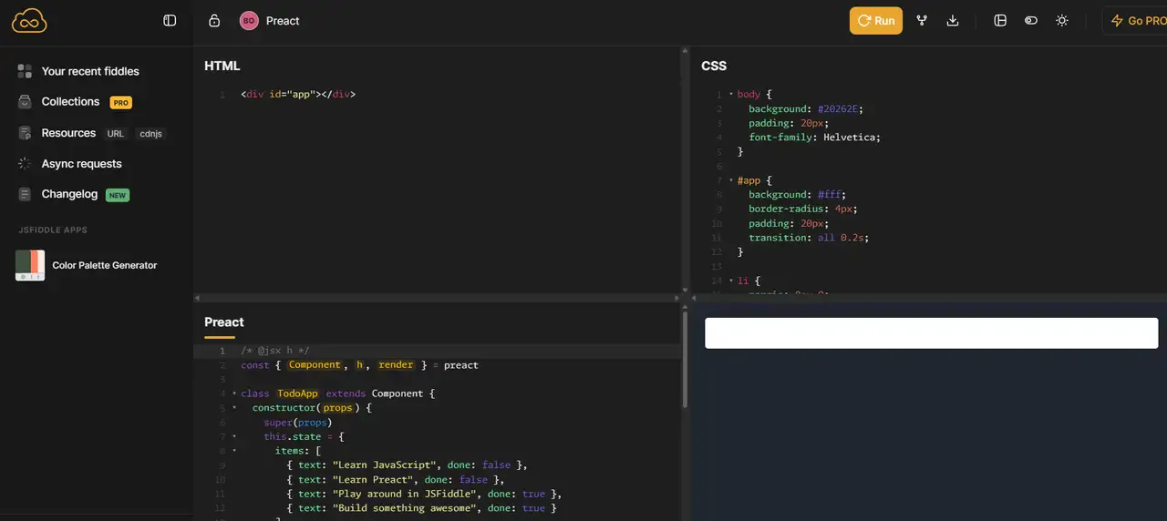 a low-weight online html editor