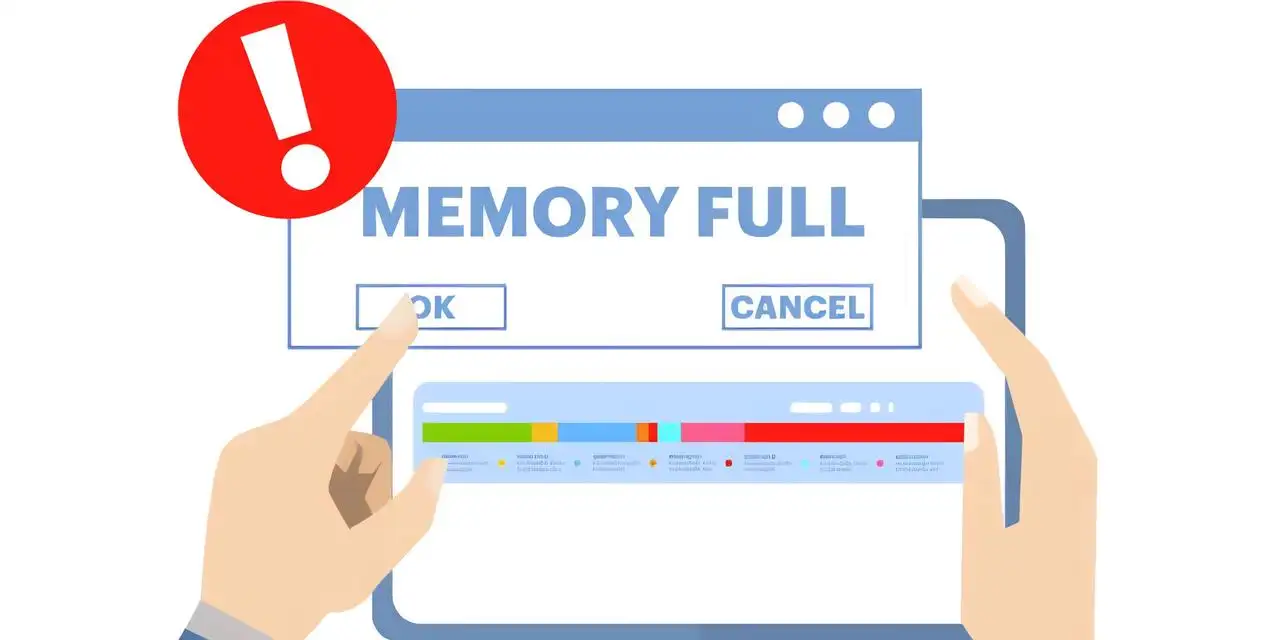 the screen shows insufficient memory