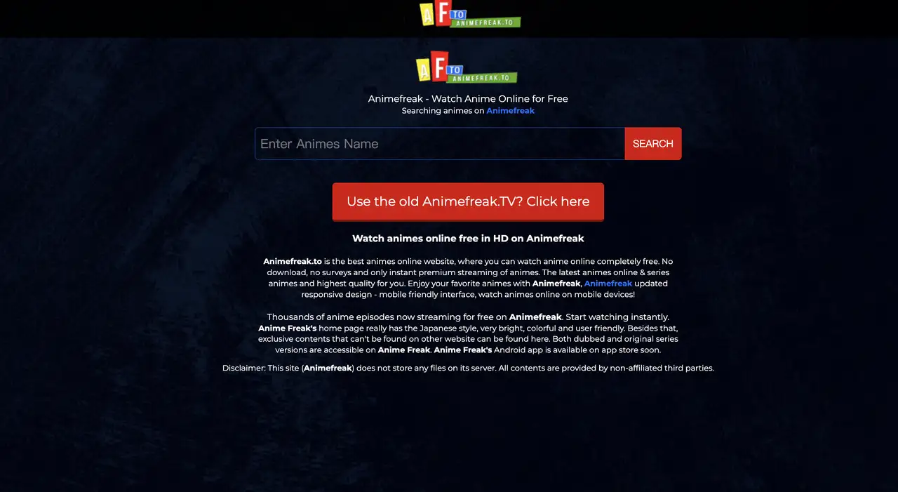 animefreak homepage