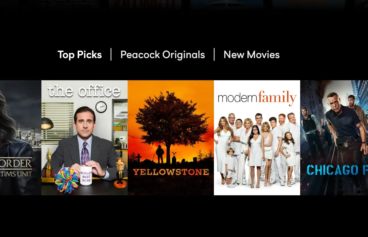 peacock tv movie options