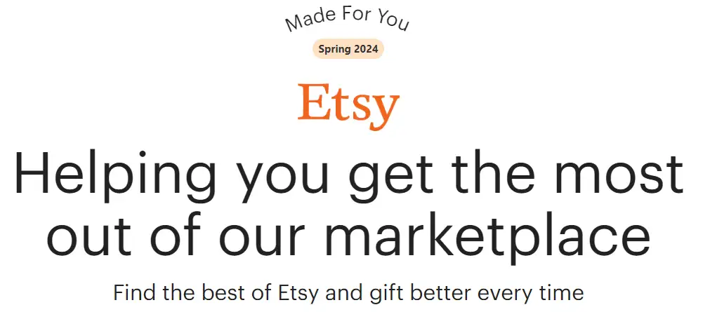 Etsy homepage