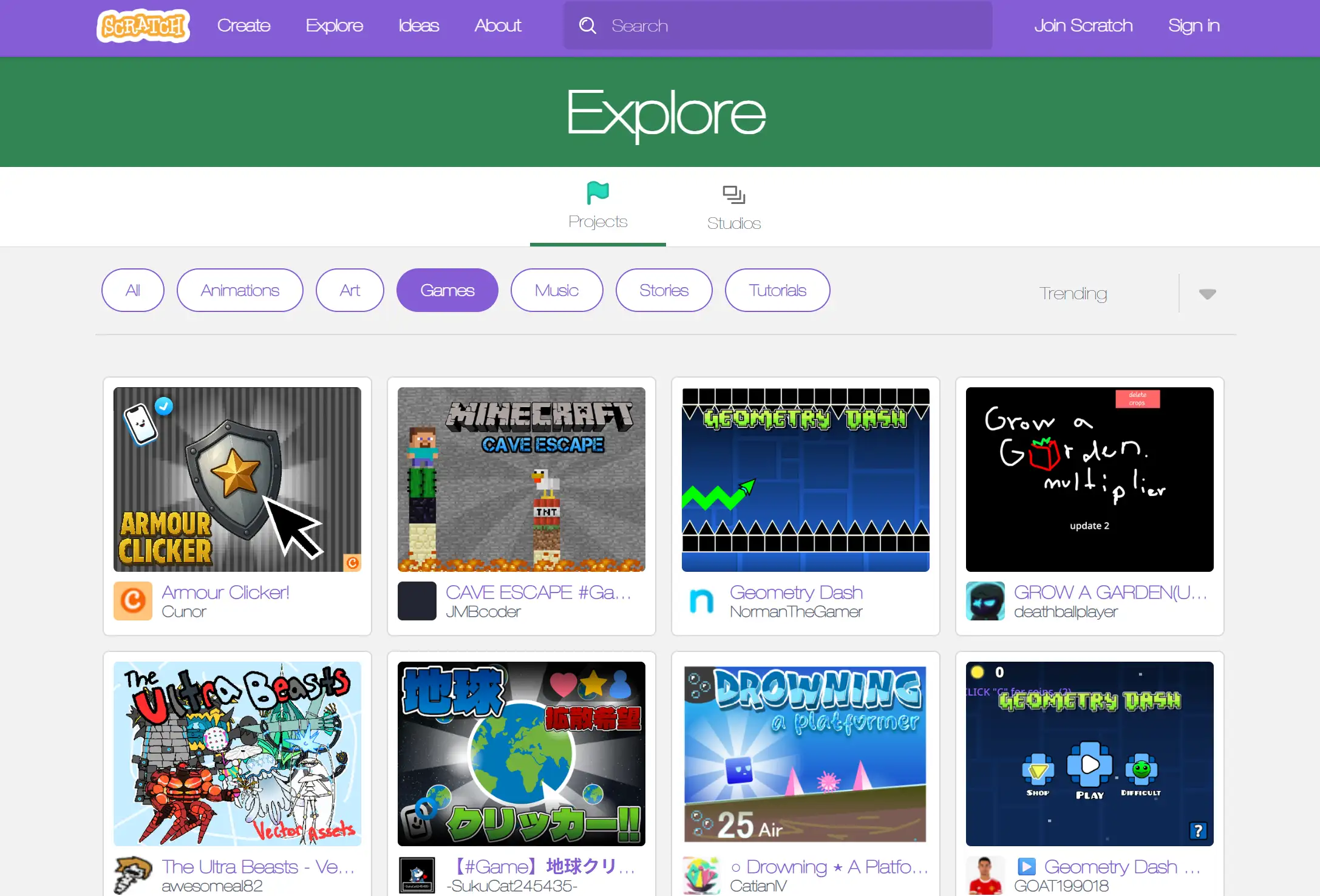 Homepage of Scratch Homepage of Scratch