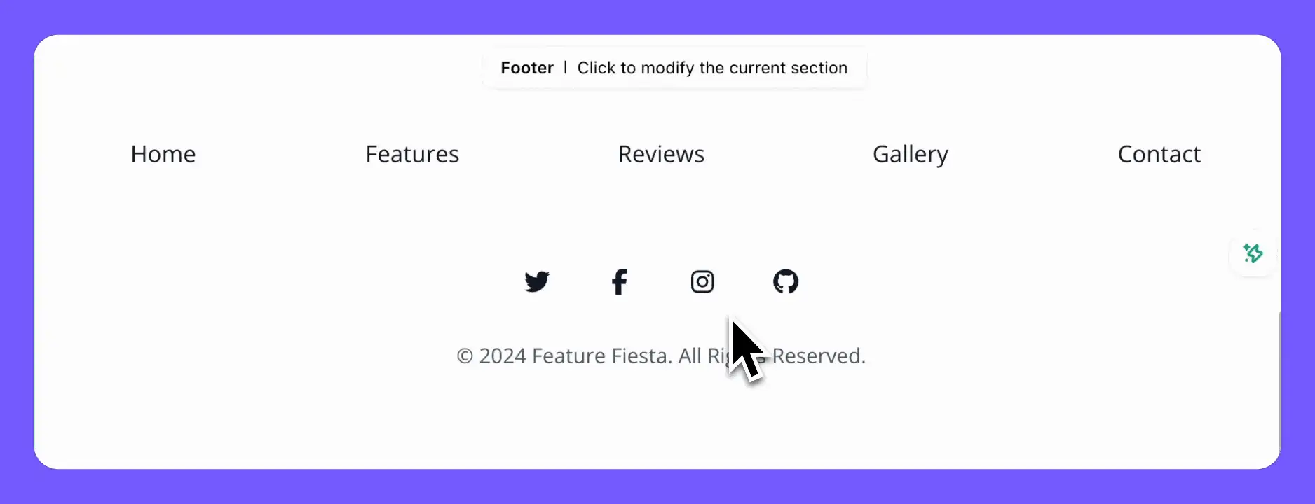 users can add social medias on website