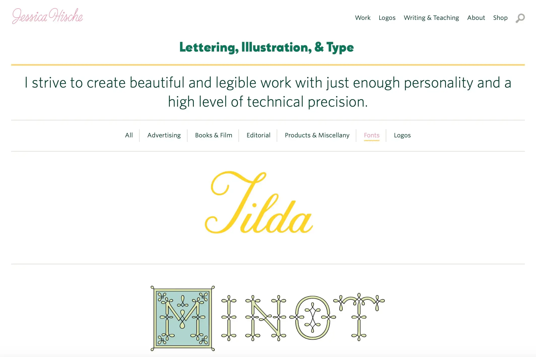 Jessica Hische homepage