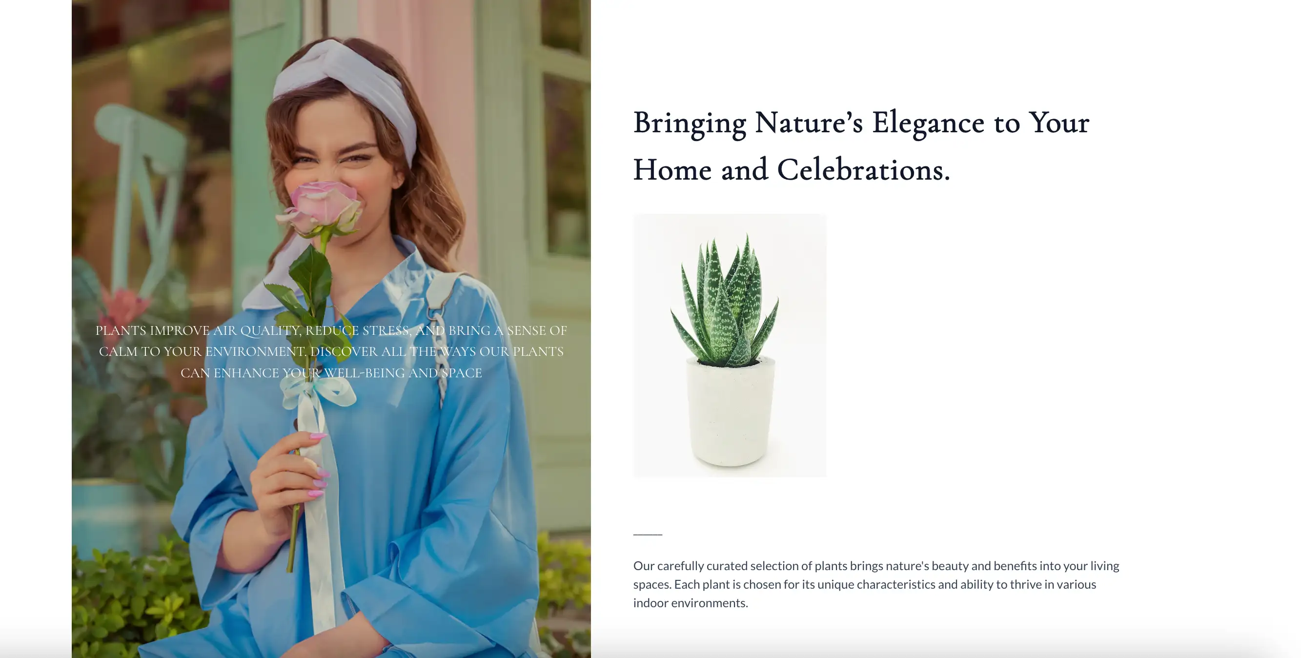 Flower e-sales store page