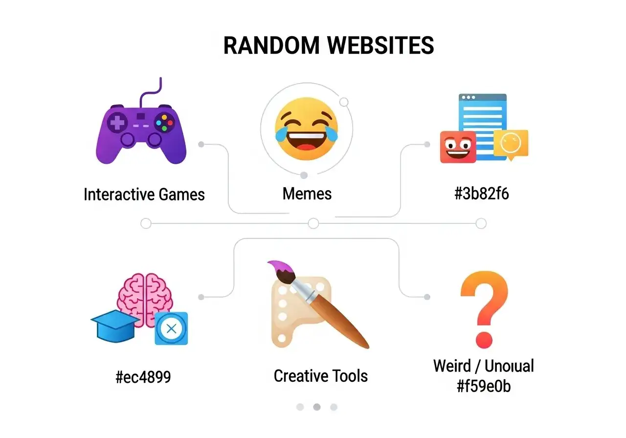 Different types of random websites are covered in this guide Different types of random websites are covered in this guide