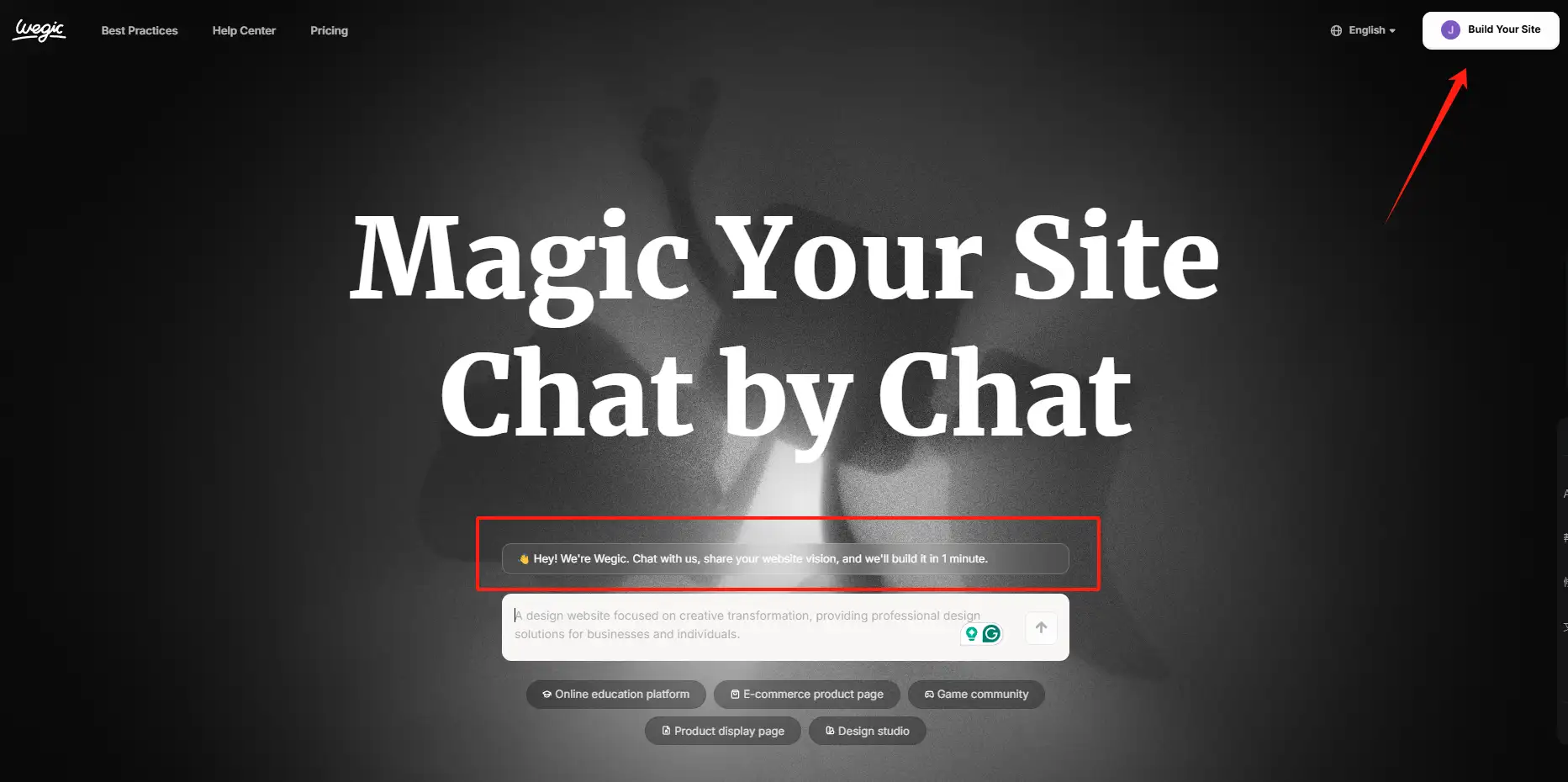 Register a personal account and click to start
