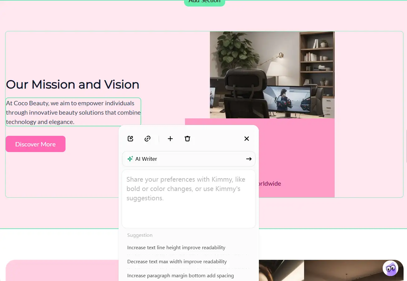 you can quickly change your website's content