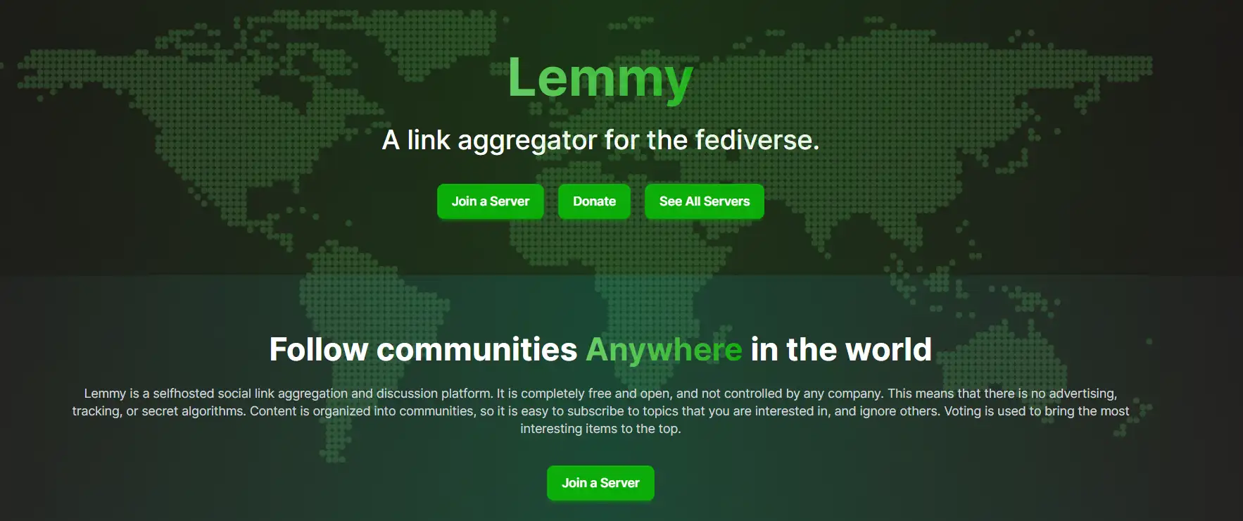 Lemmy homepage