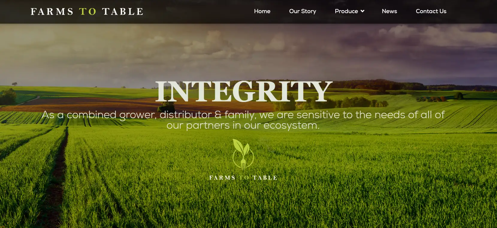 FarmToTable's homepage
