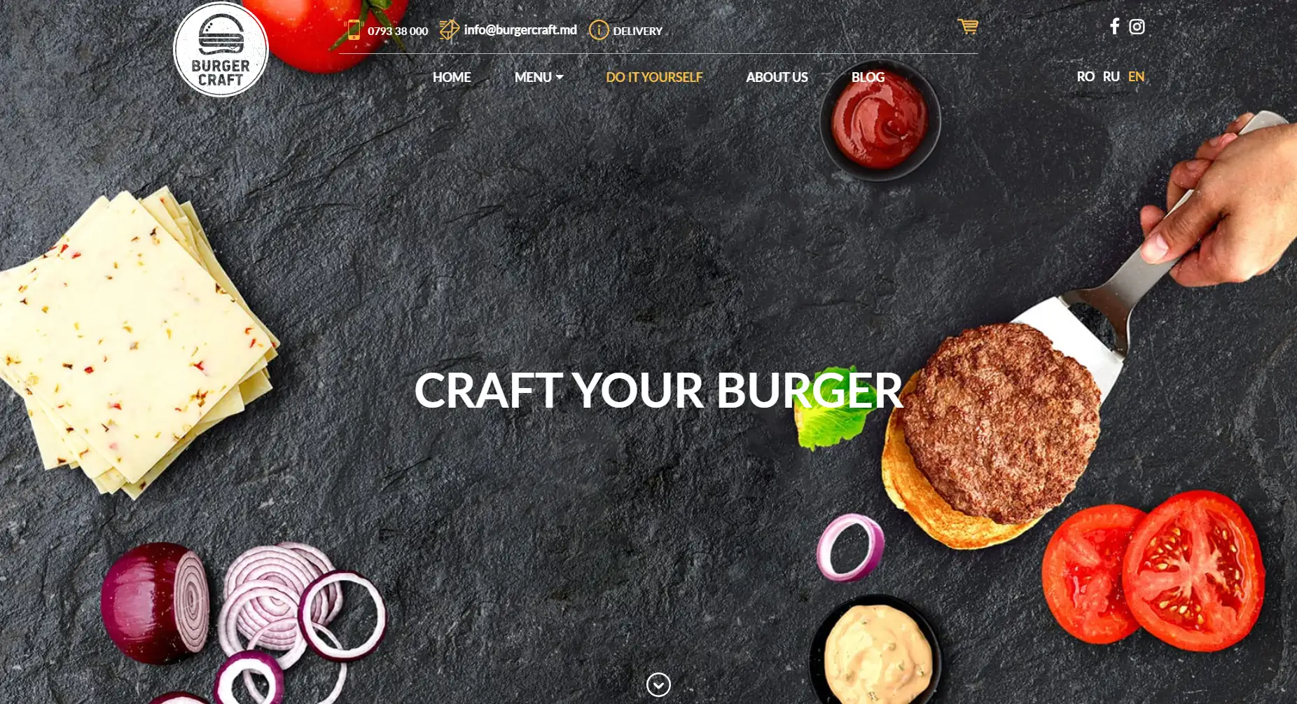 Burger Craft's homepage