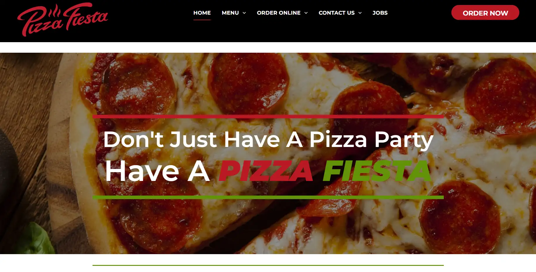 PizzaFiesta's homepage