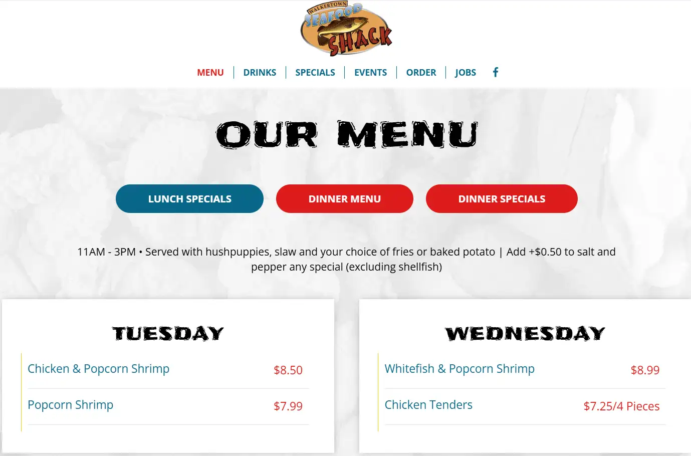 SeafoodShack's homepage