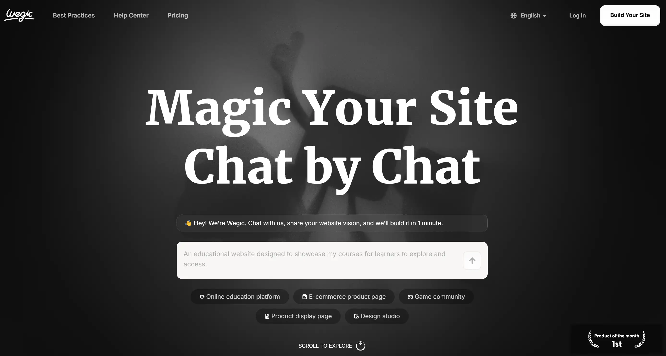 Wegic's homepage