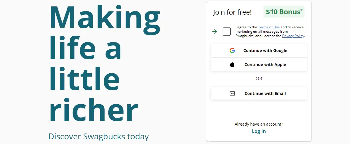 Swagbucks homepage