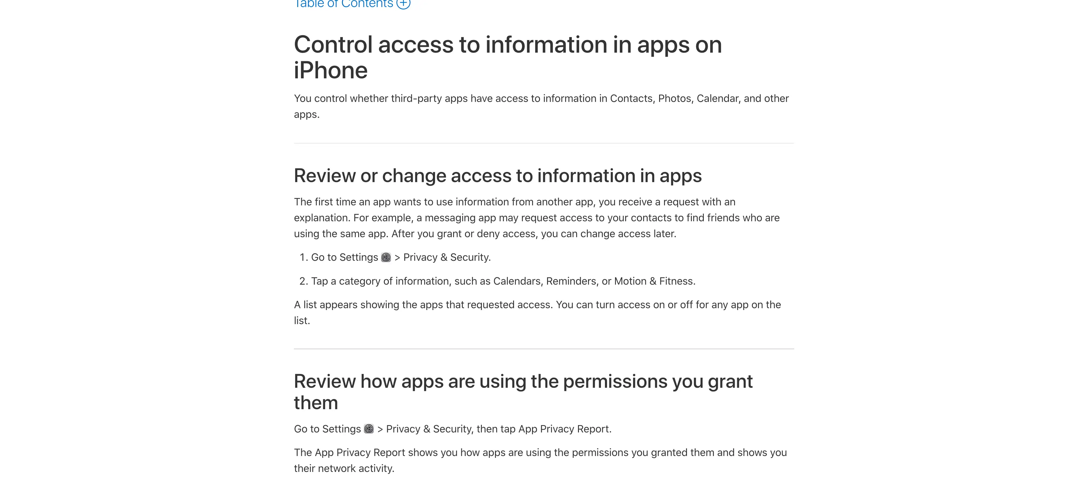 manage app permissions on iphone