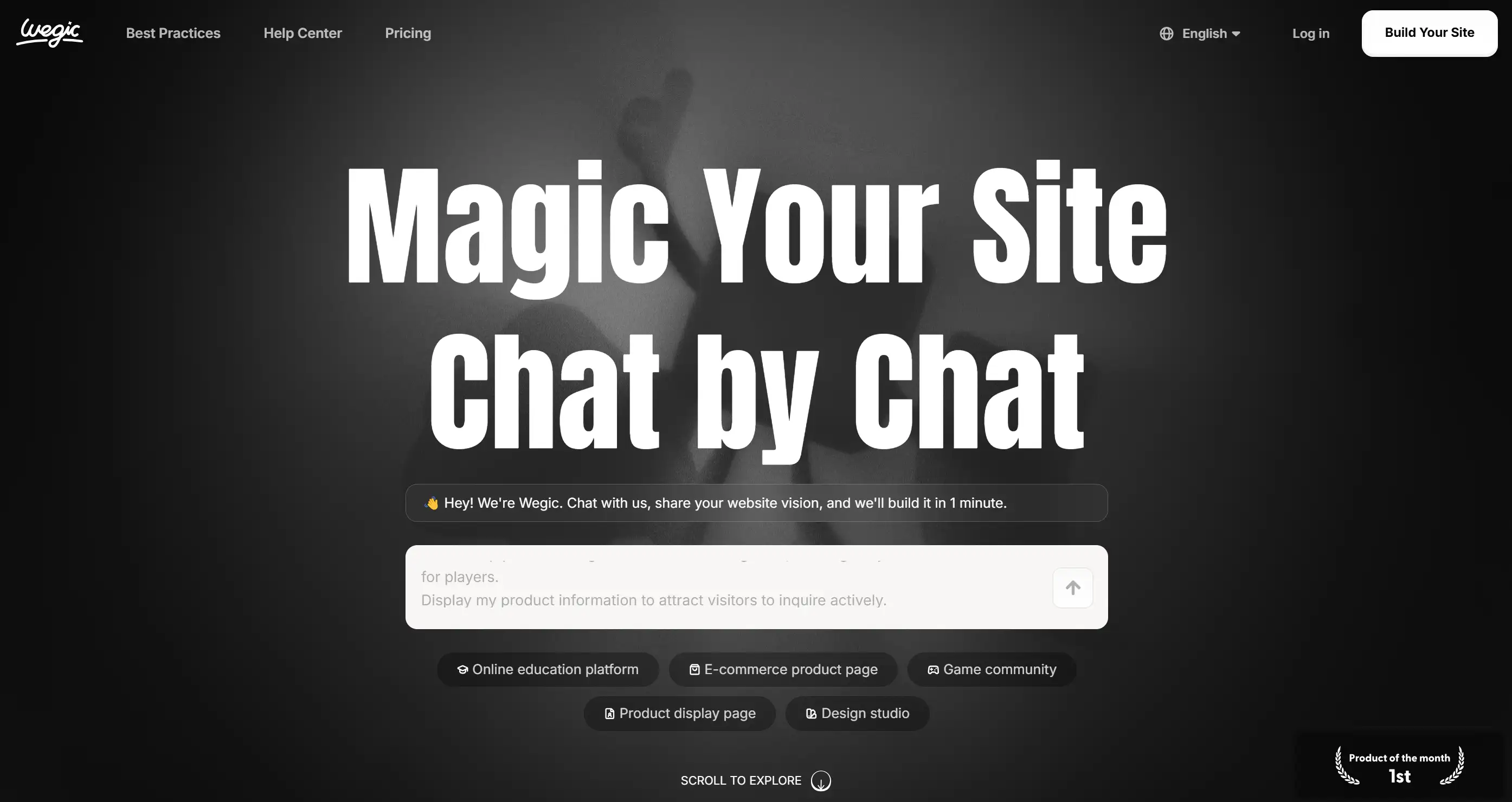 Wegic's homepage