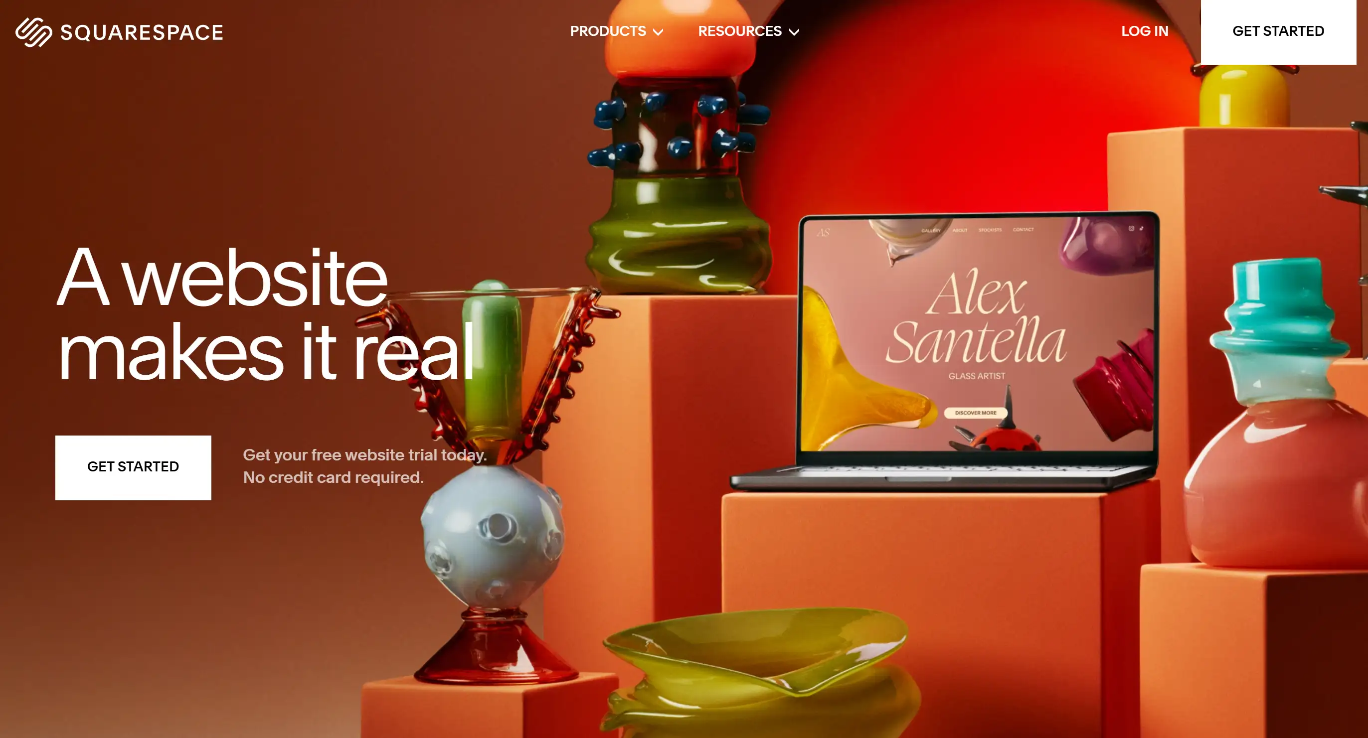 Squarespace's homepage