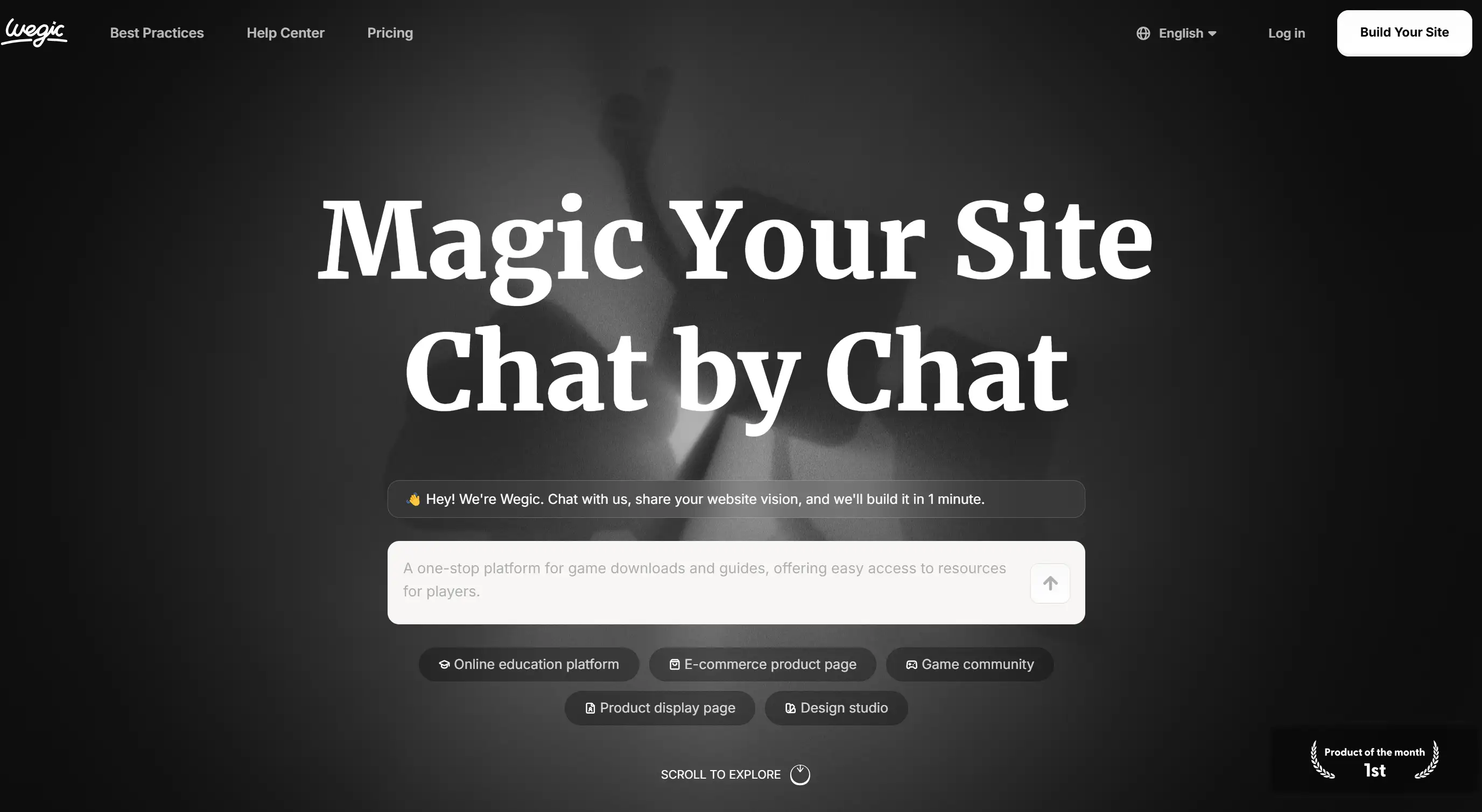 Wegic's homepage