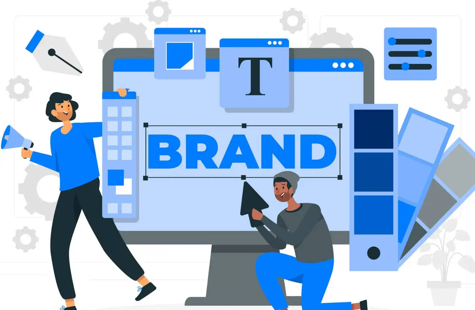 Layout and typography on brand creation
