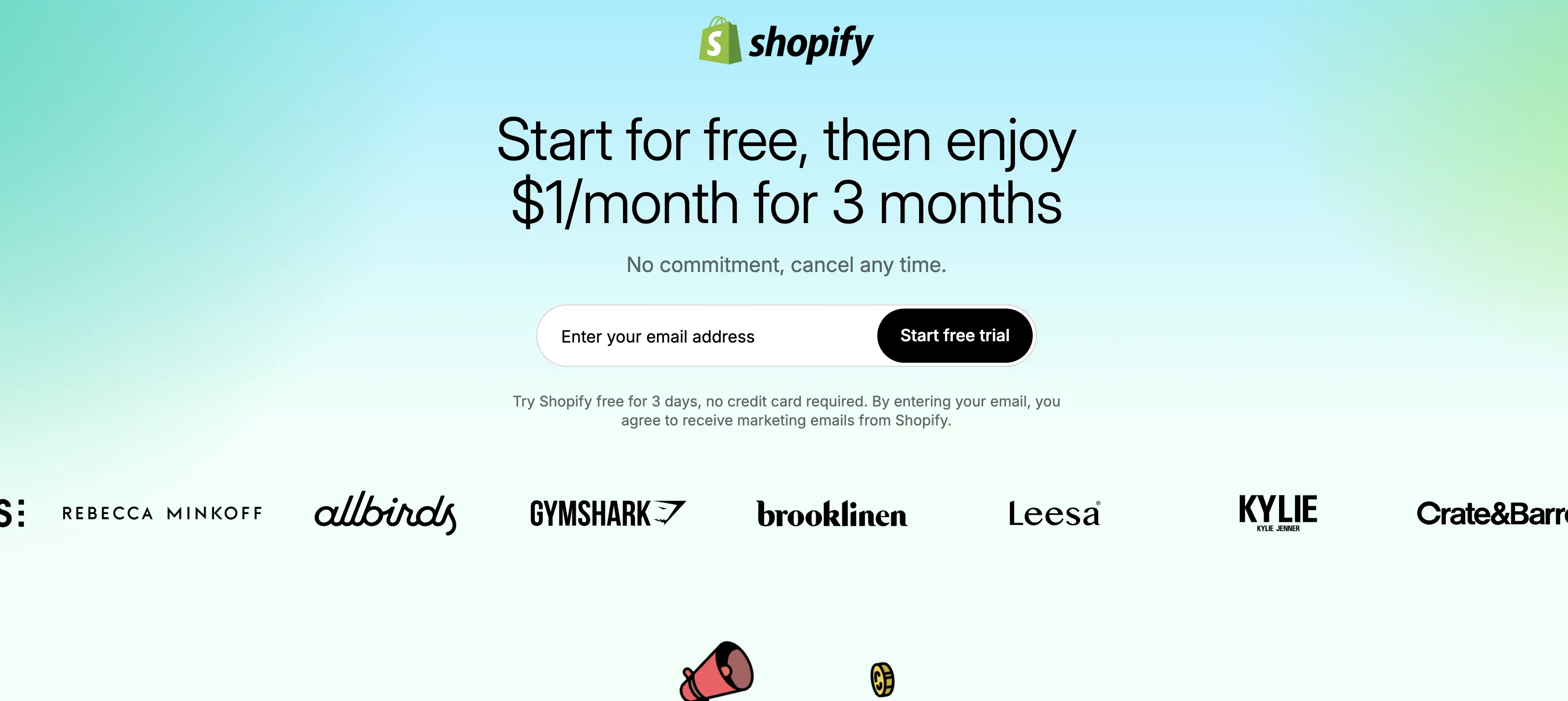 shopify start for free shopify start for free