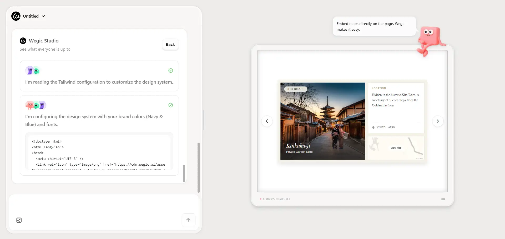 Let Wegic generate the full site Let Wegic generate the full site