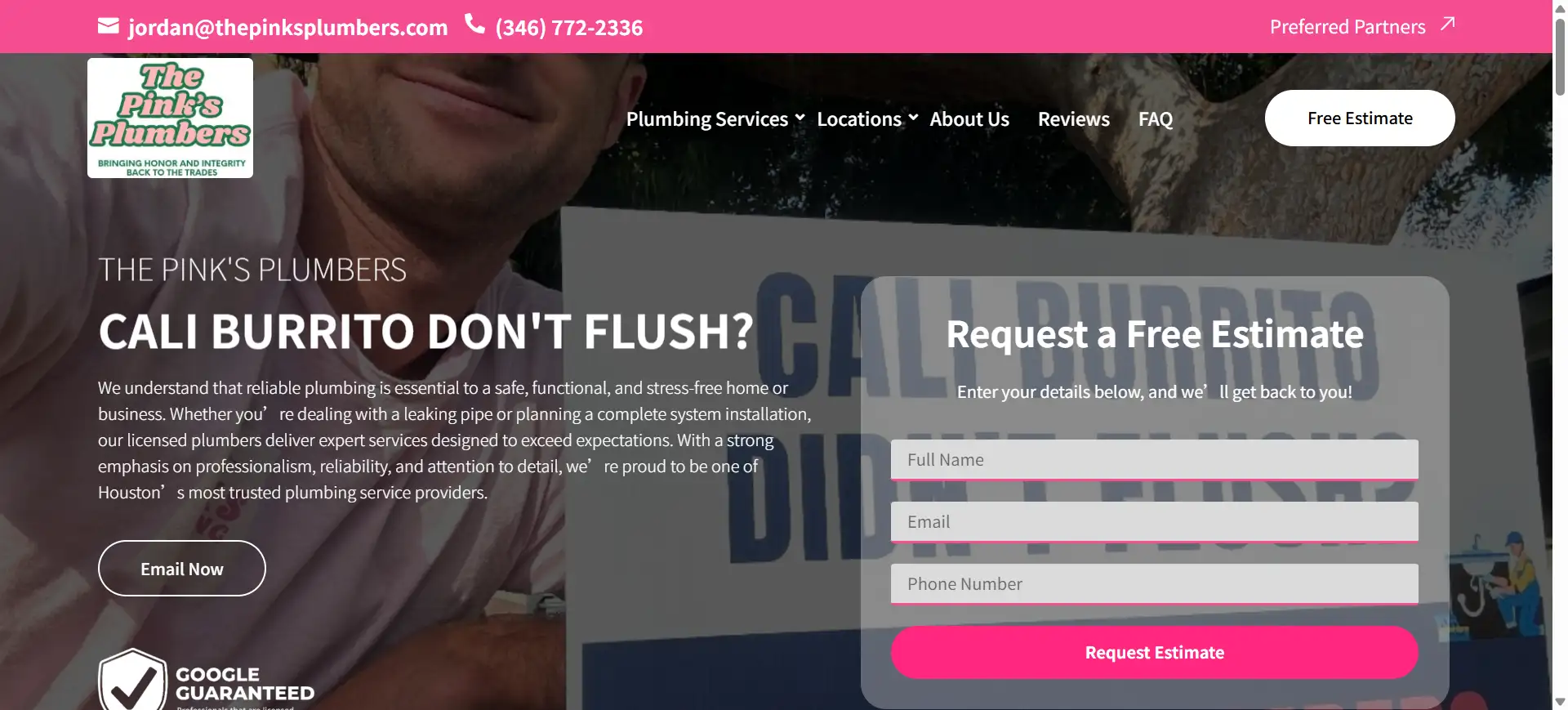 the pink plumber the pink plumber