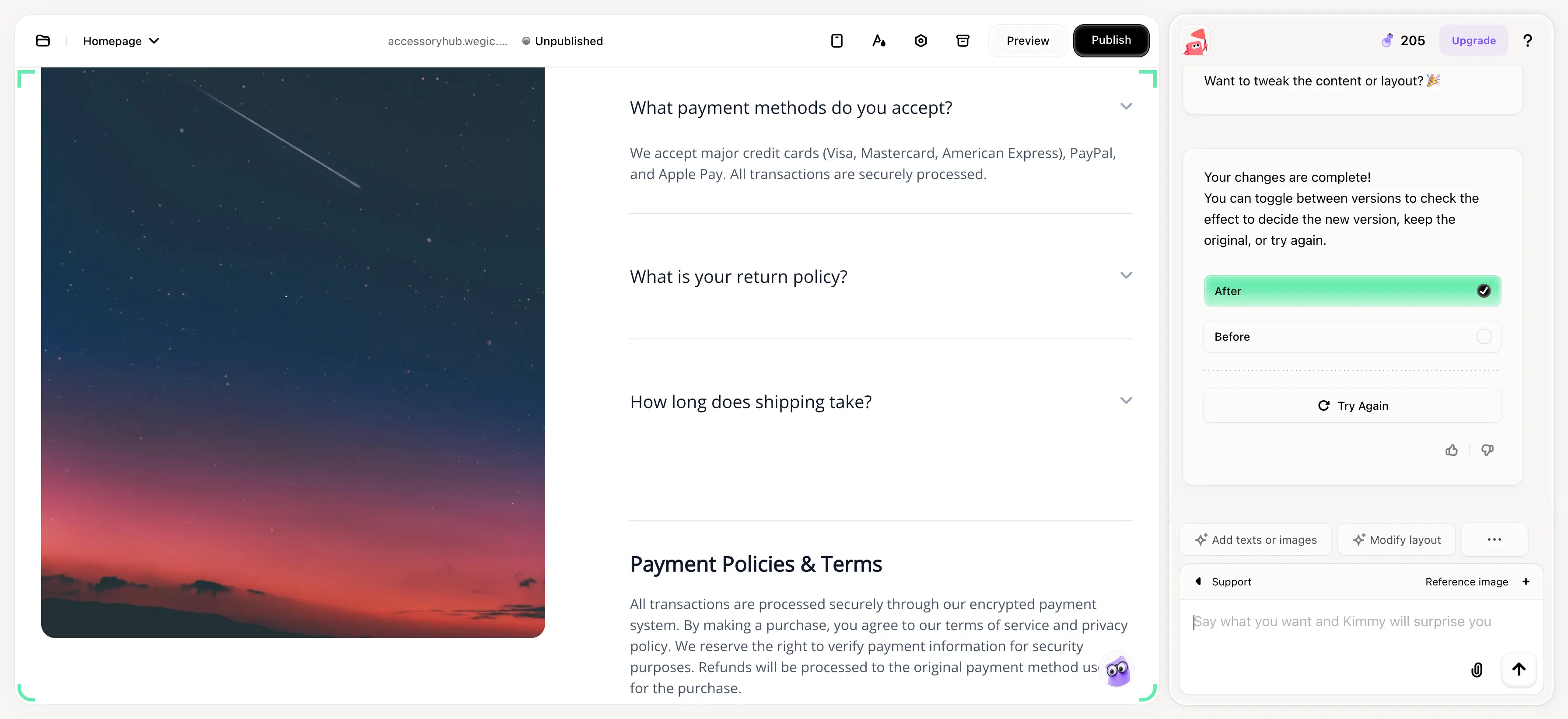 set up payments and policies for your dropshipping site