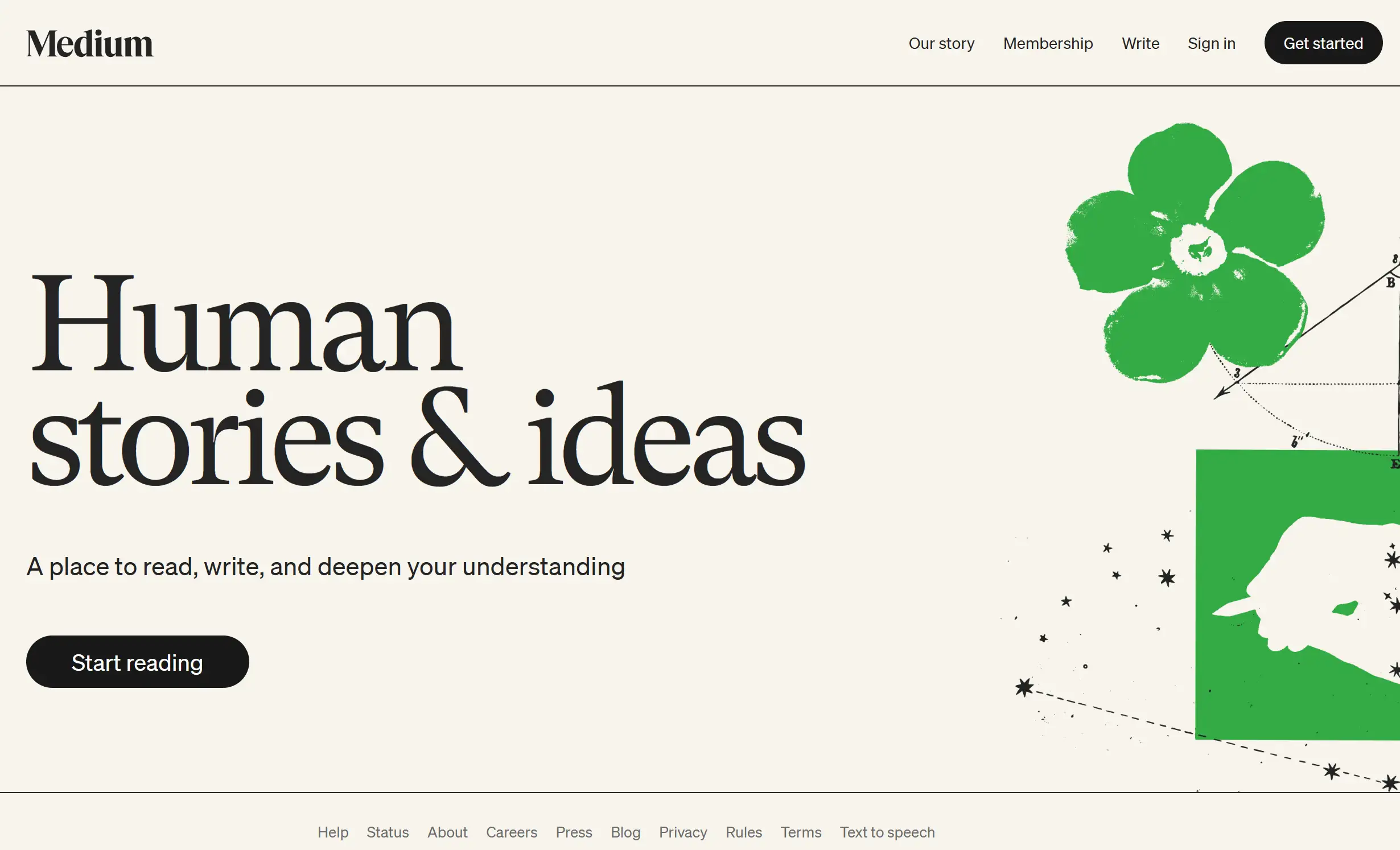 Homepage of Medium Homepage of Medium