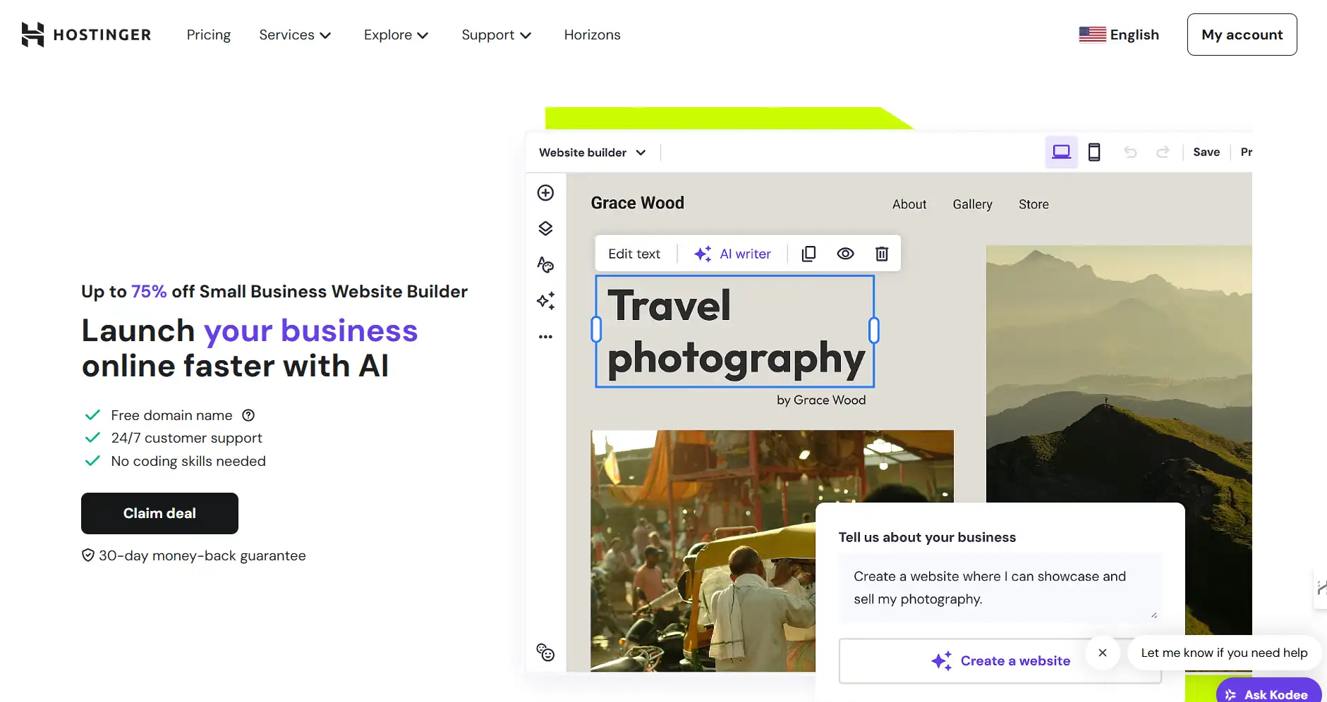 the ai website builder