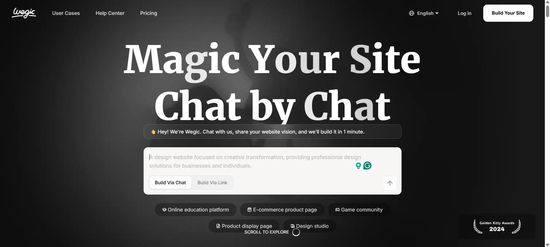 wegic homepage