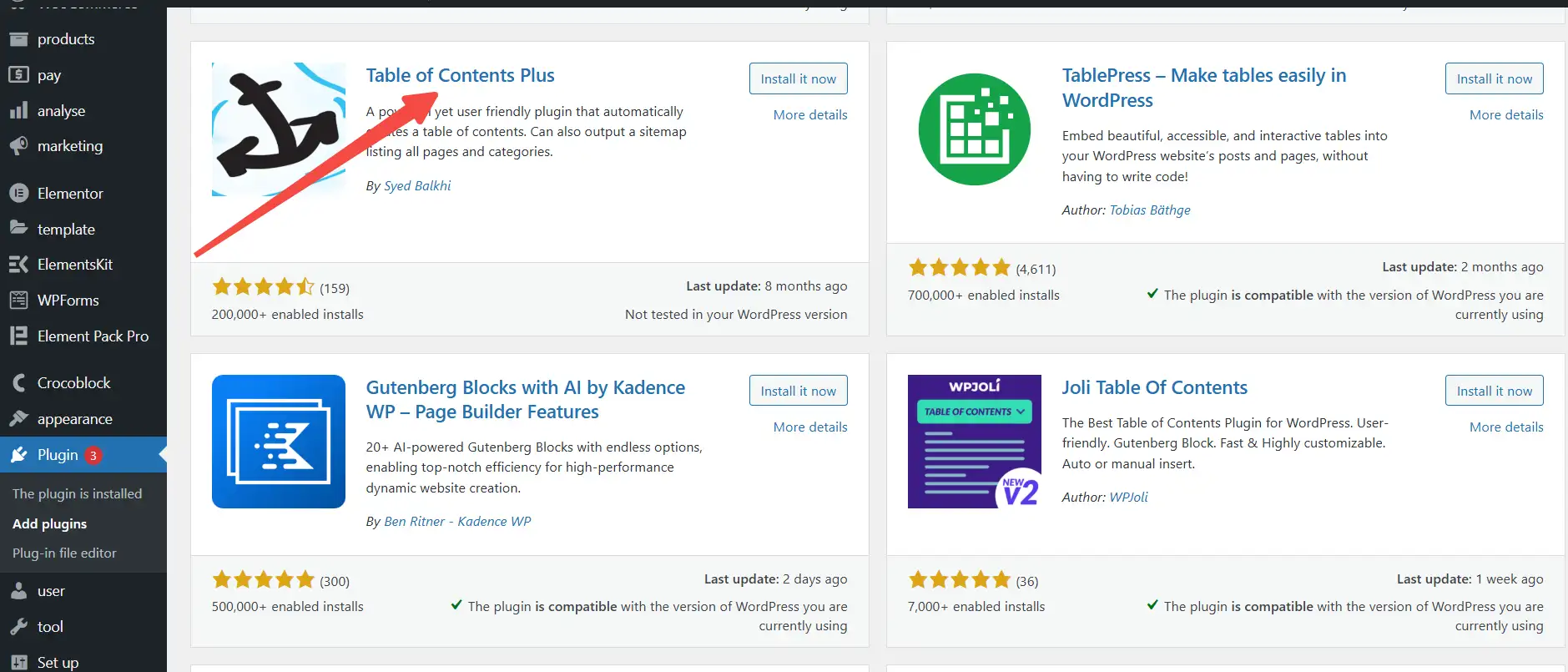 WordPress Table of Contents WordPress Table of Contents