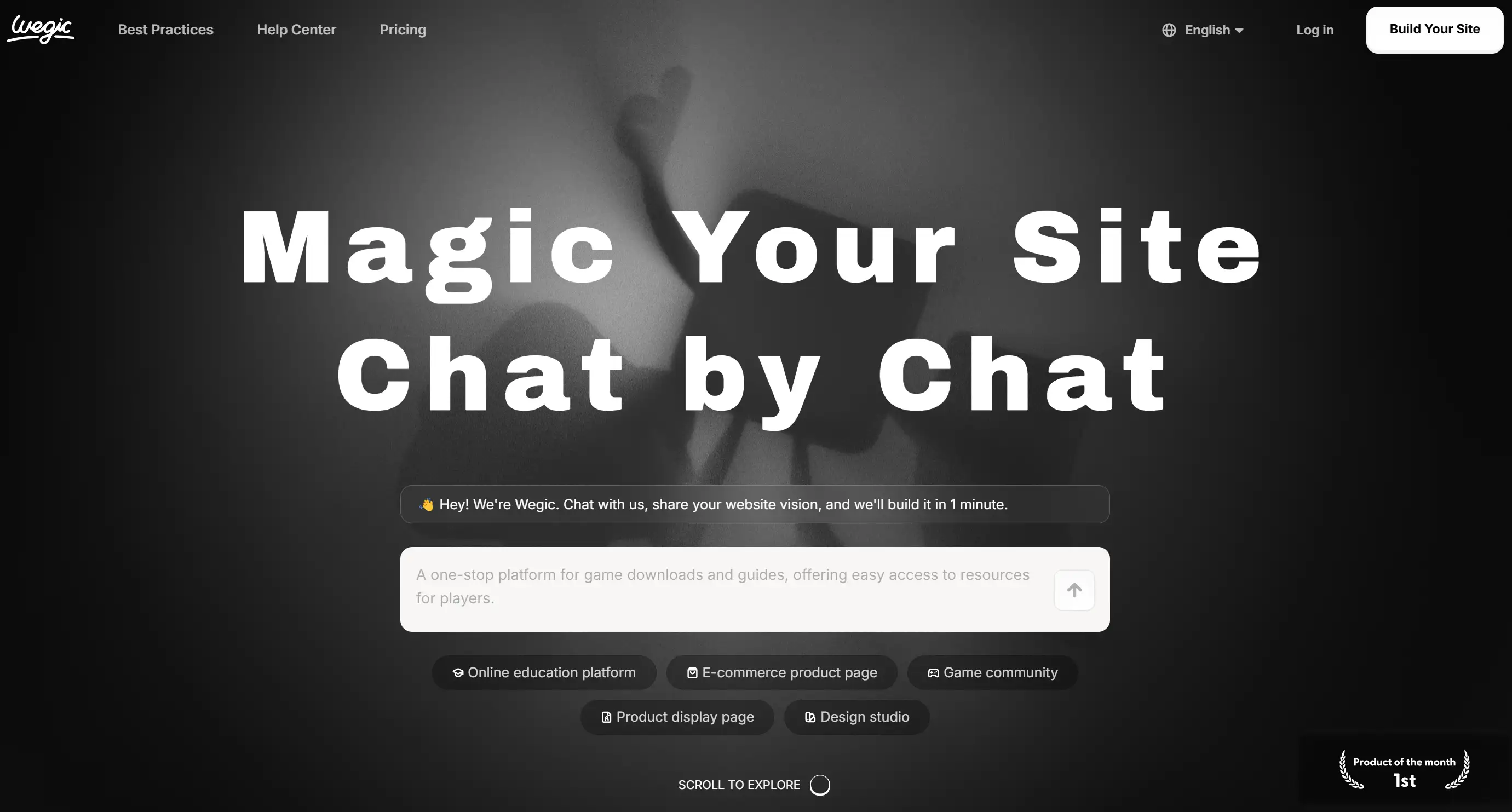 Wegic's homepage