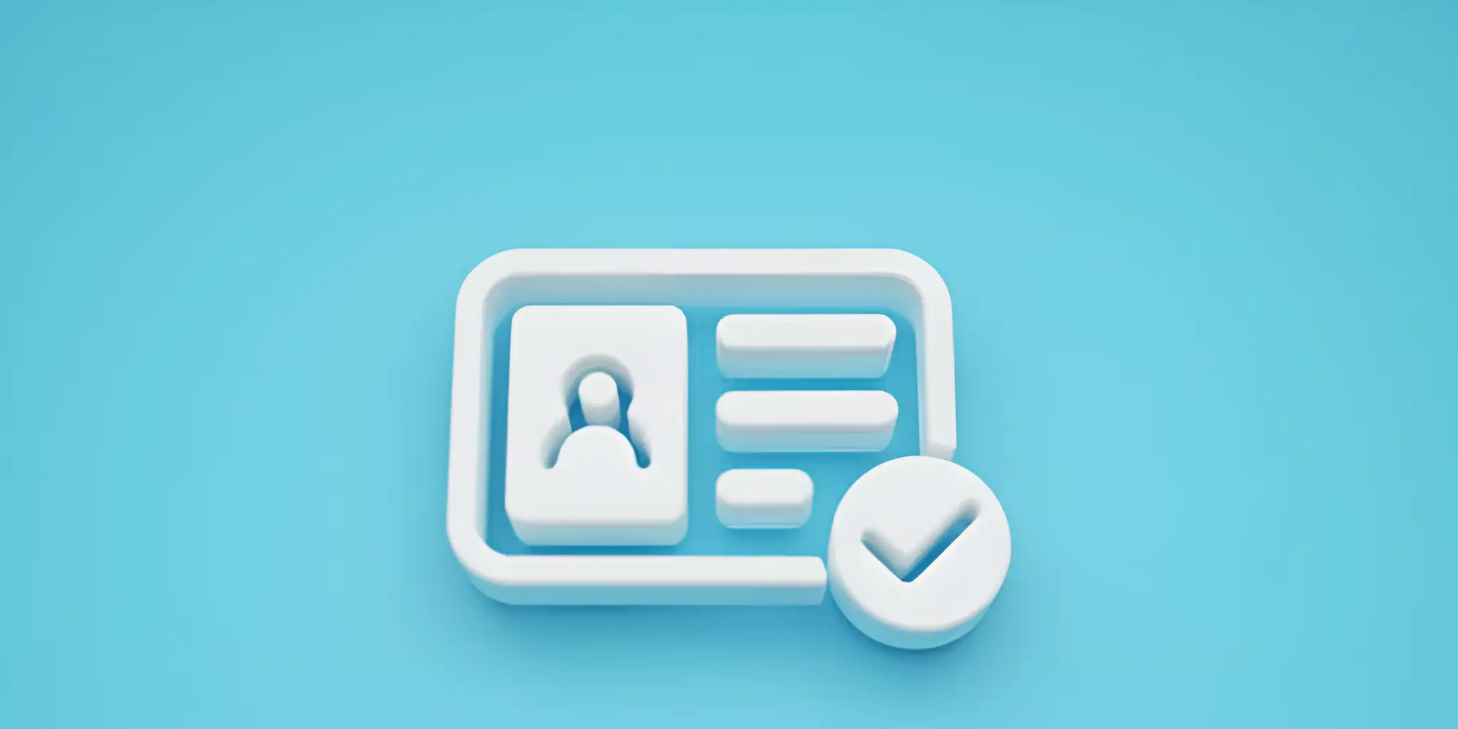 a blue personal card