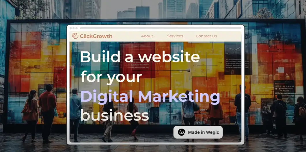 wegic can build business websites