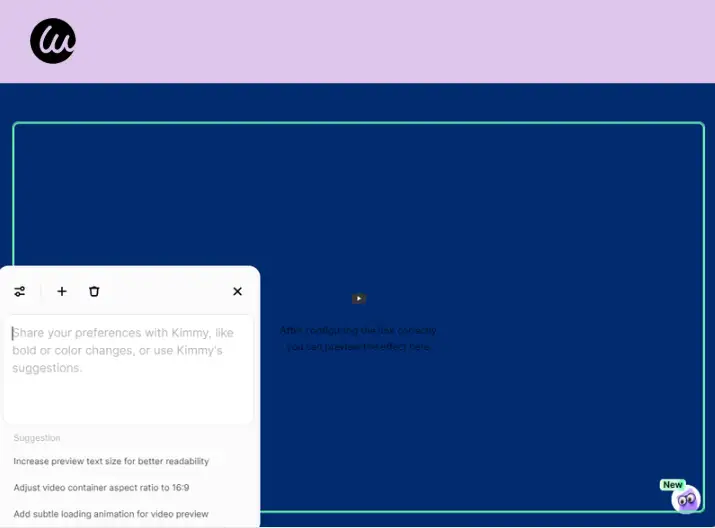 chat interface on wegic