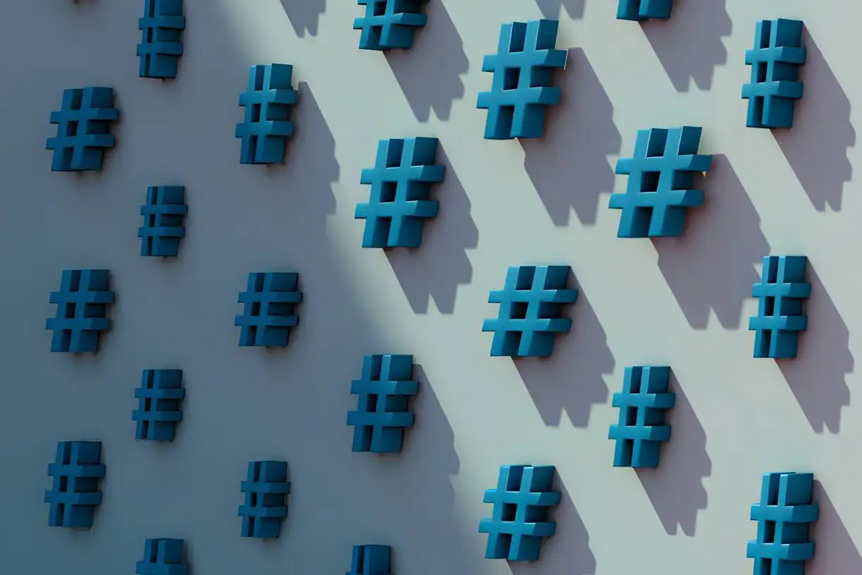 multiple blue label symbols converge