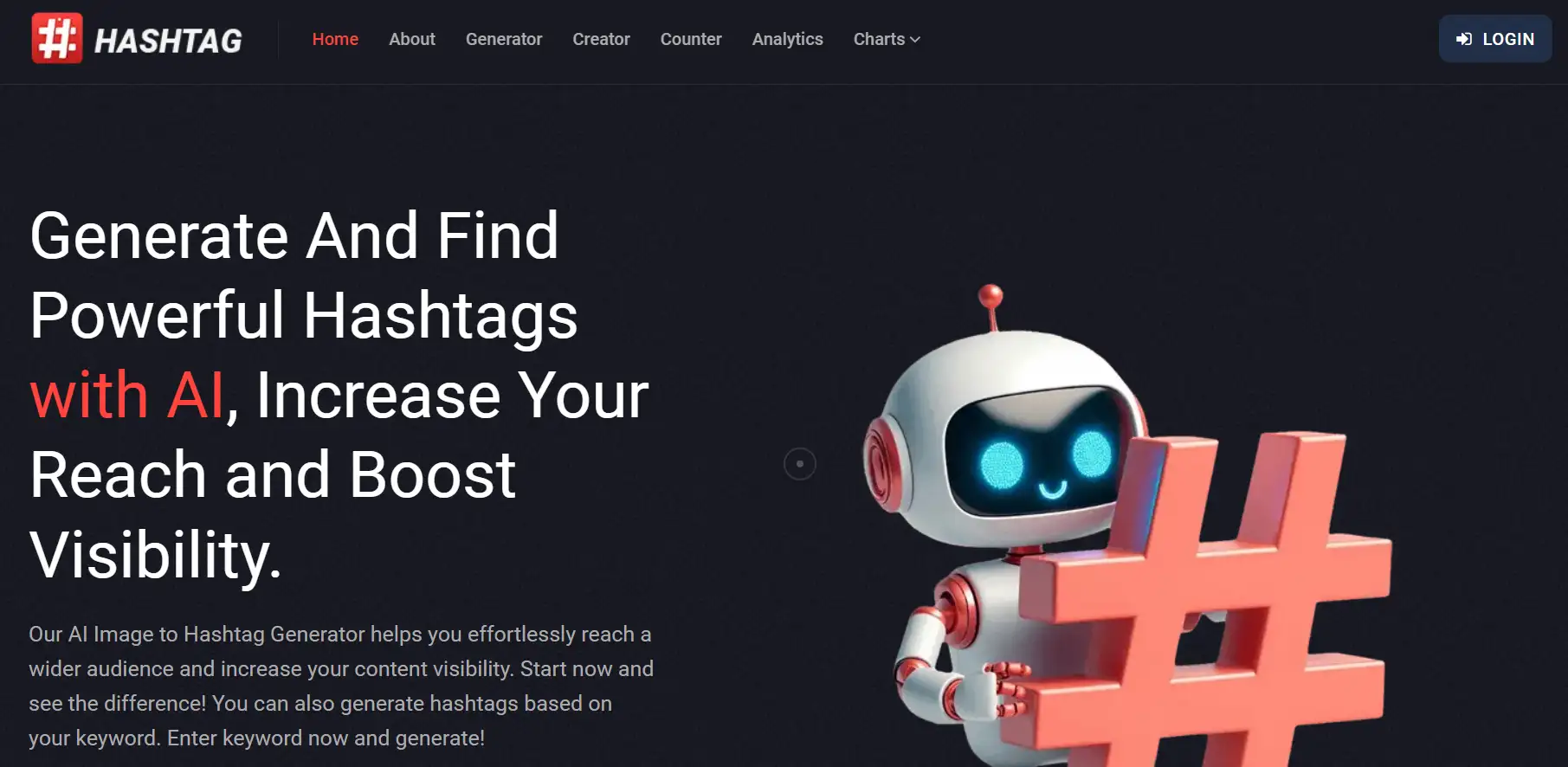 all hashtag homepage