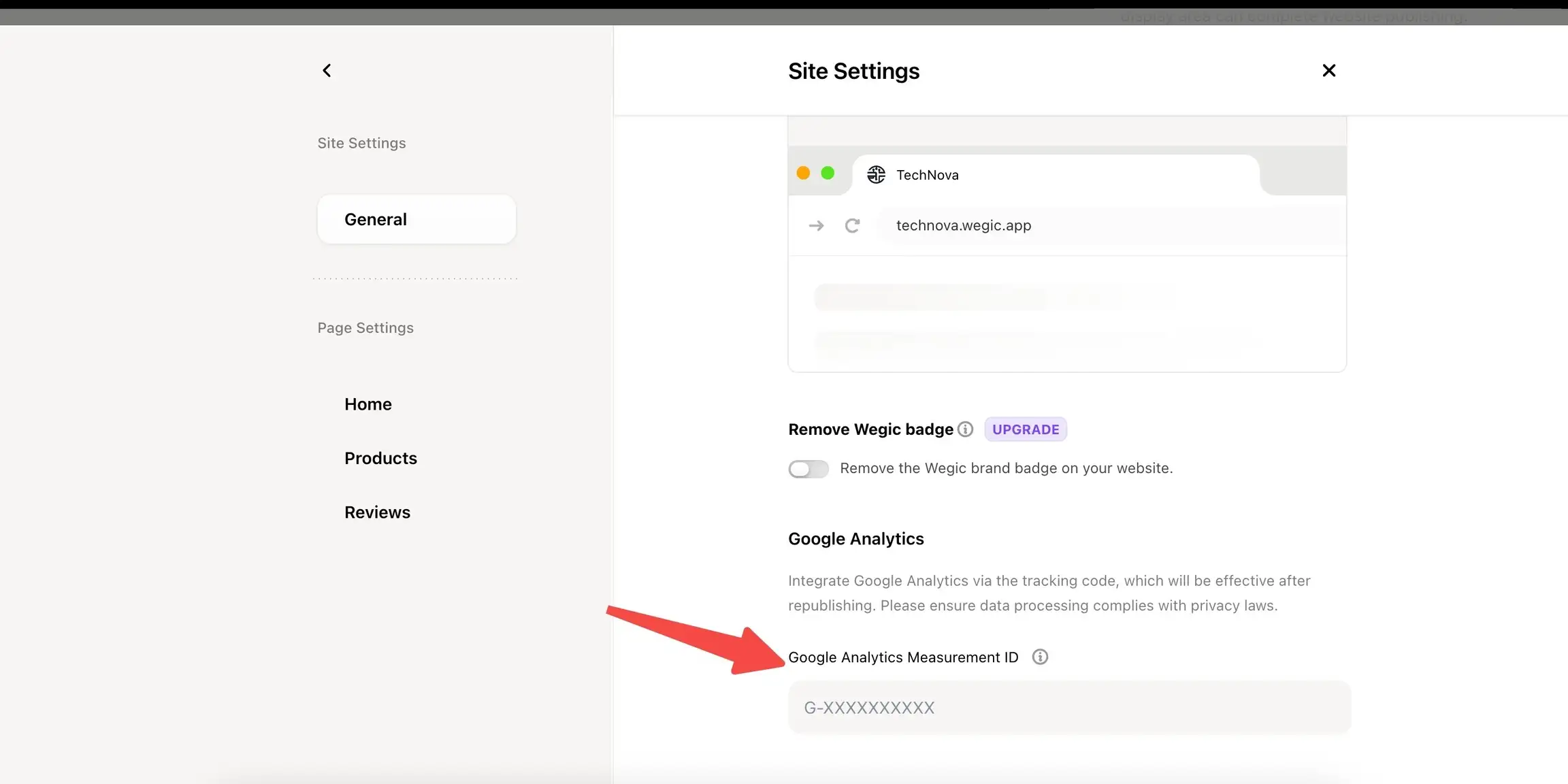 wegic works with google analytics