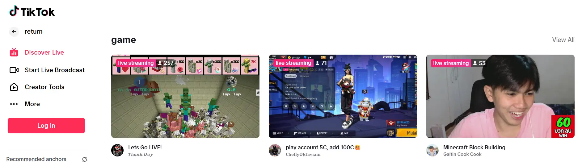 tiktok live