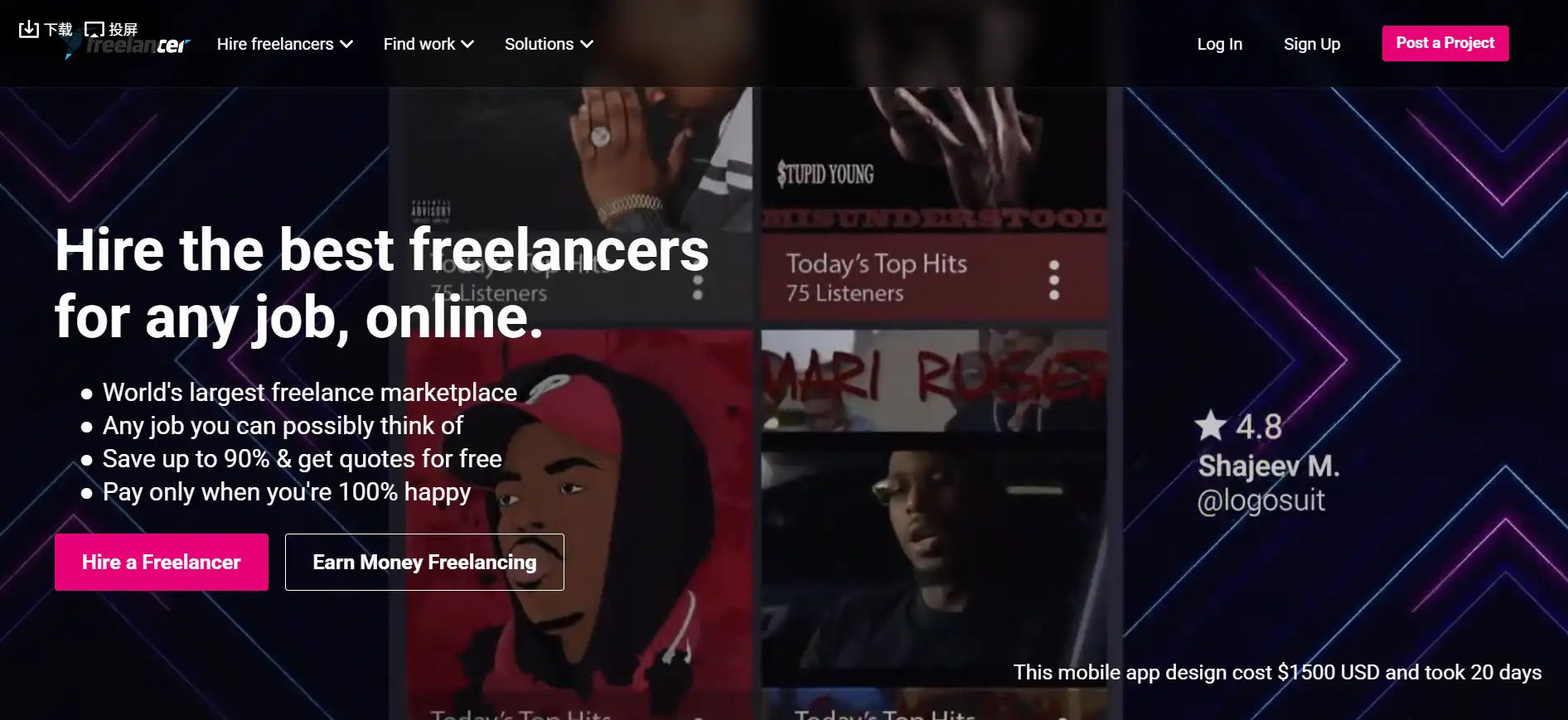 freelancer web page freelancer web page