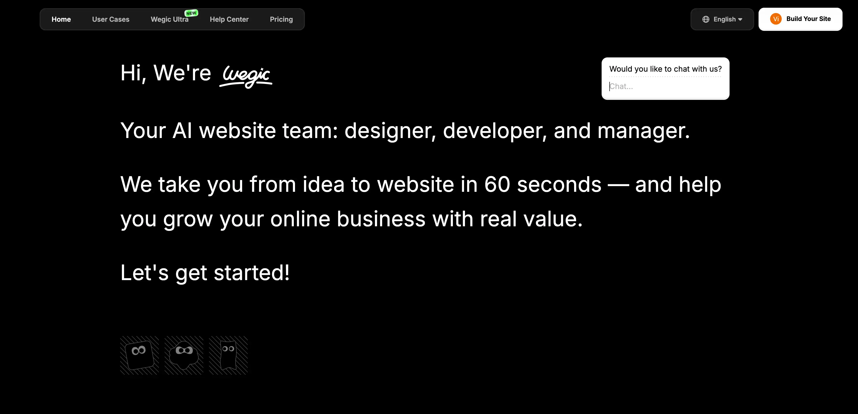 wegic is your ai website team