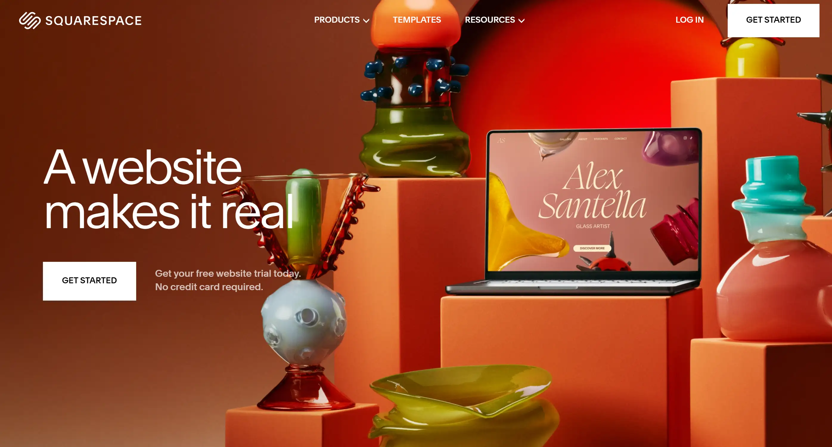 Squarespace's homepage