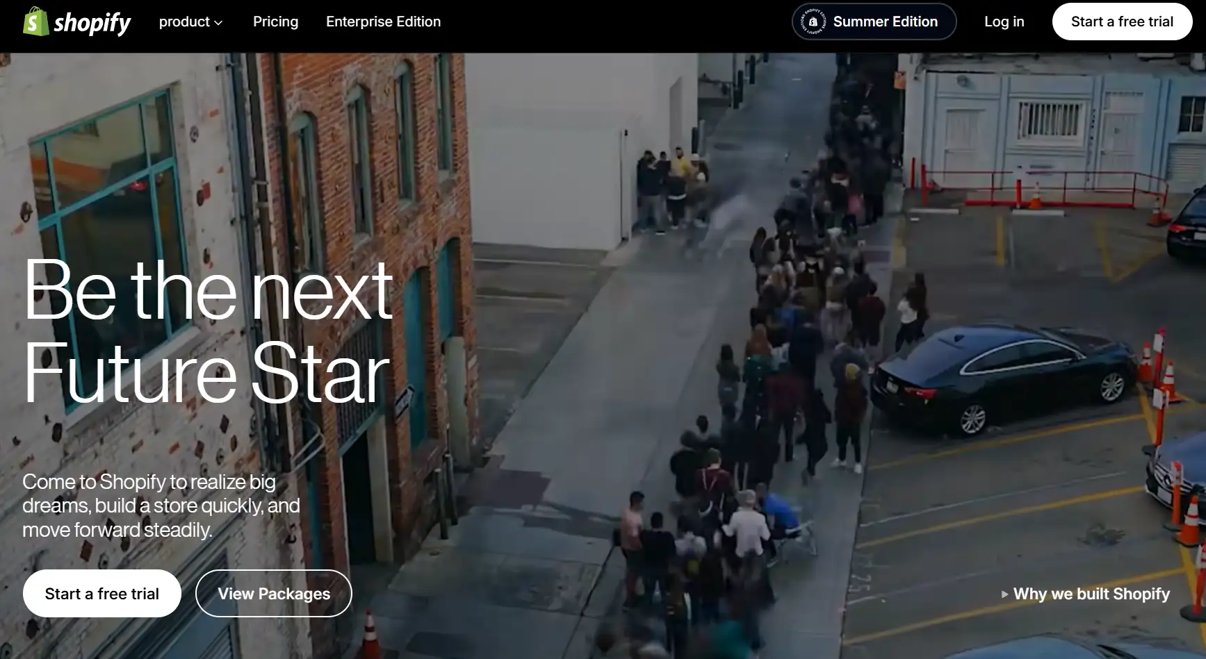 shopify homepage