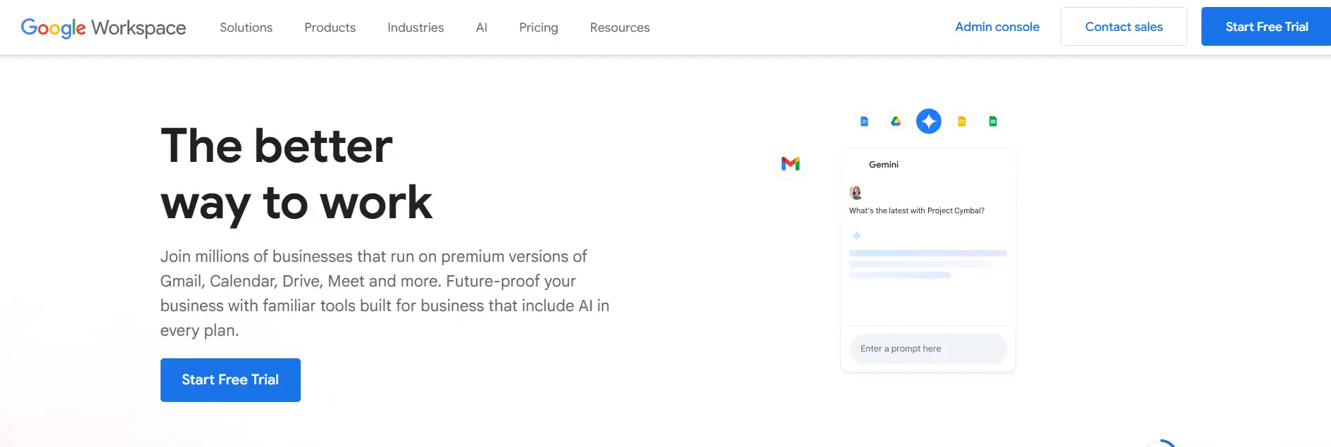 google workspace homepage